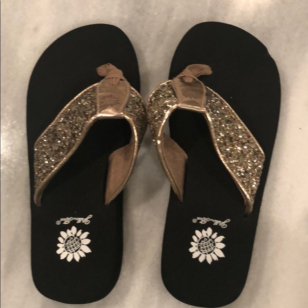 Yellow Box flip flops